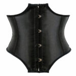 Corset noir en satin façon ceinture.