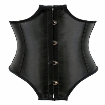 Corset noir en satin façon ceinture.