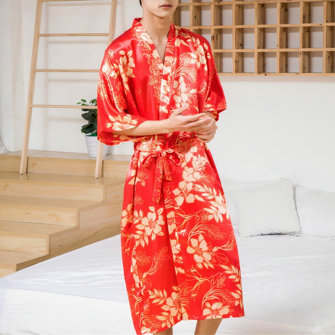 Kimono à fleurs pour homme 1 33
