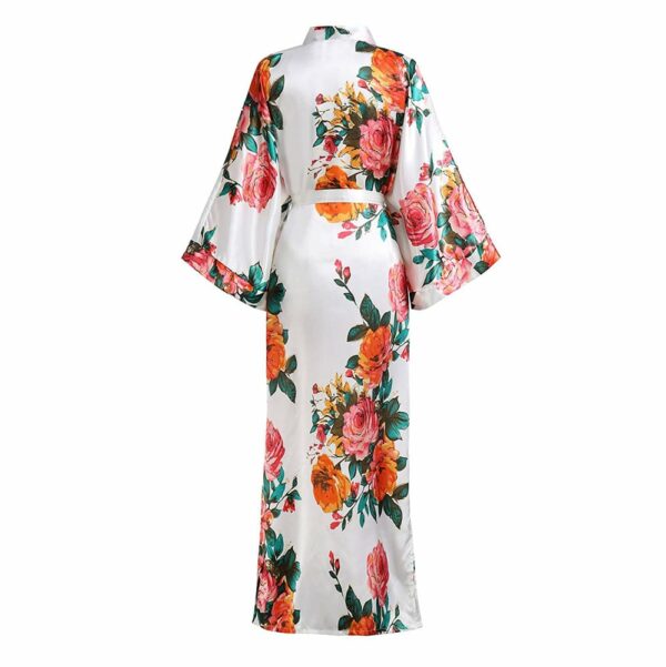Kimono en satin pour femme à imprimé floral 15444 ilwrra