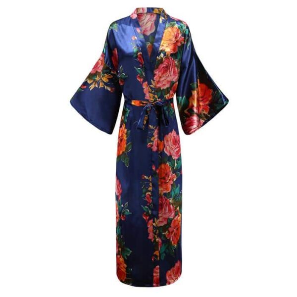 Kimono en satin pour femme à imprimé floral 15444 yanbjl