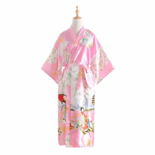 Kimono en satin pour femme imprimé asiatique 15468 60cdf1