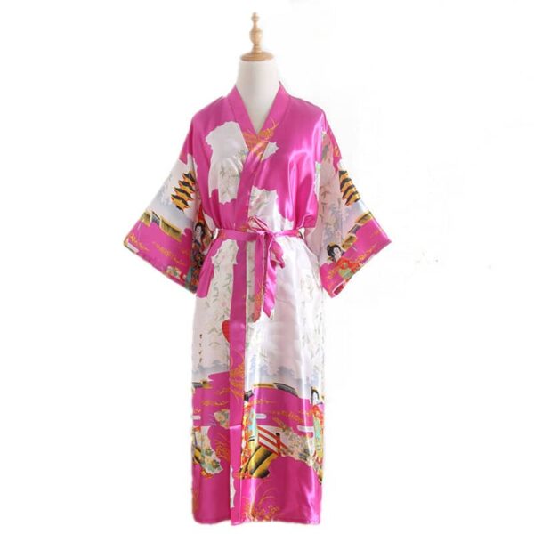 Kimono en satin pour femme imprimé asiatique 15468 tiufhv