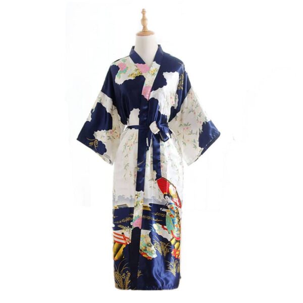 Kimono en satin pour femme imprimé asiatique 15468 tqvrun