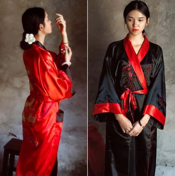 Kimono pour femme en satin réversible 15500 qvjdpy