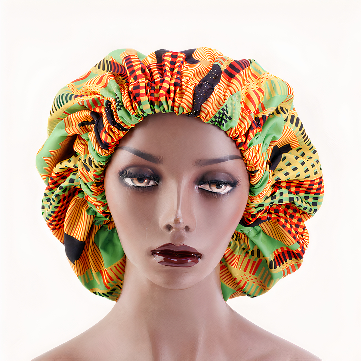 Bonnet en satin motif imprimé africain 8238 kyo9vb
