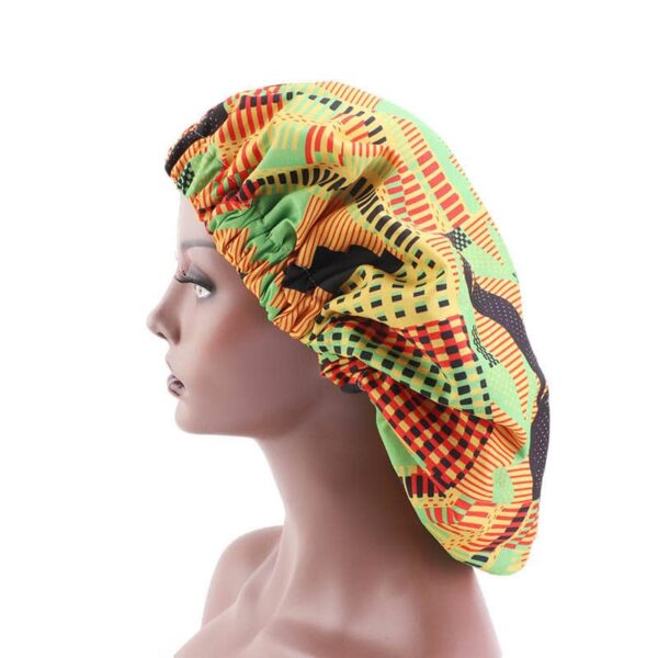 Bonnet en satin motif imprimé africain 8238 pk4g5h