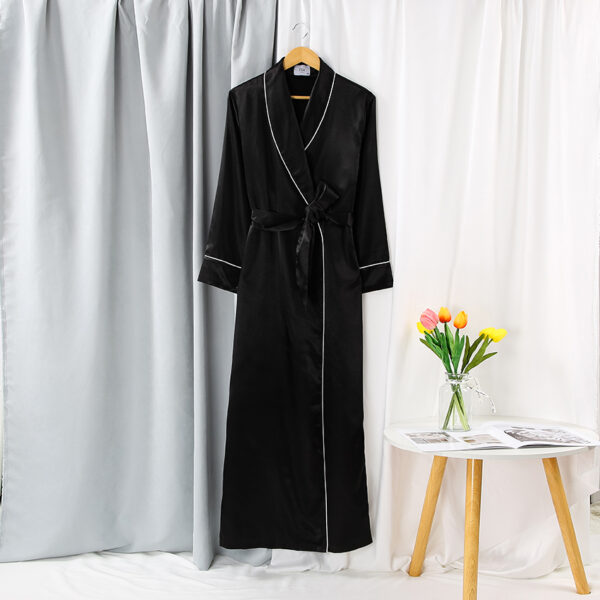 Robe de chambre élégante en satin pour femme Robe De Chambre Elegante En Satin Pour Femme 5
