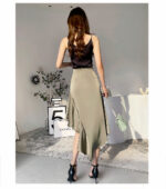 Jupe longue sirène en satin